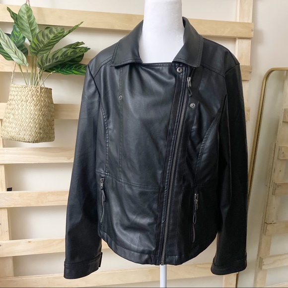 New Look Jackets & Blazers - New look black faux leather jacket